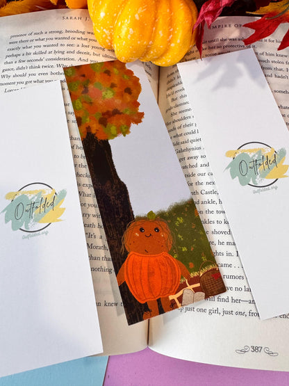Patch the Pumpkin Fall Bookmark | Autumn Picnic