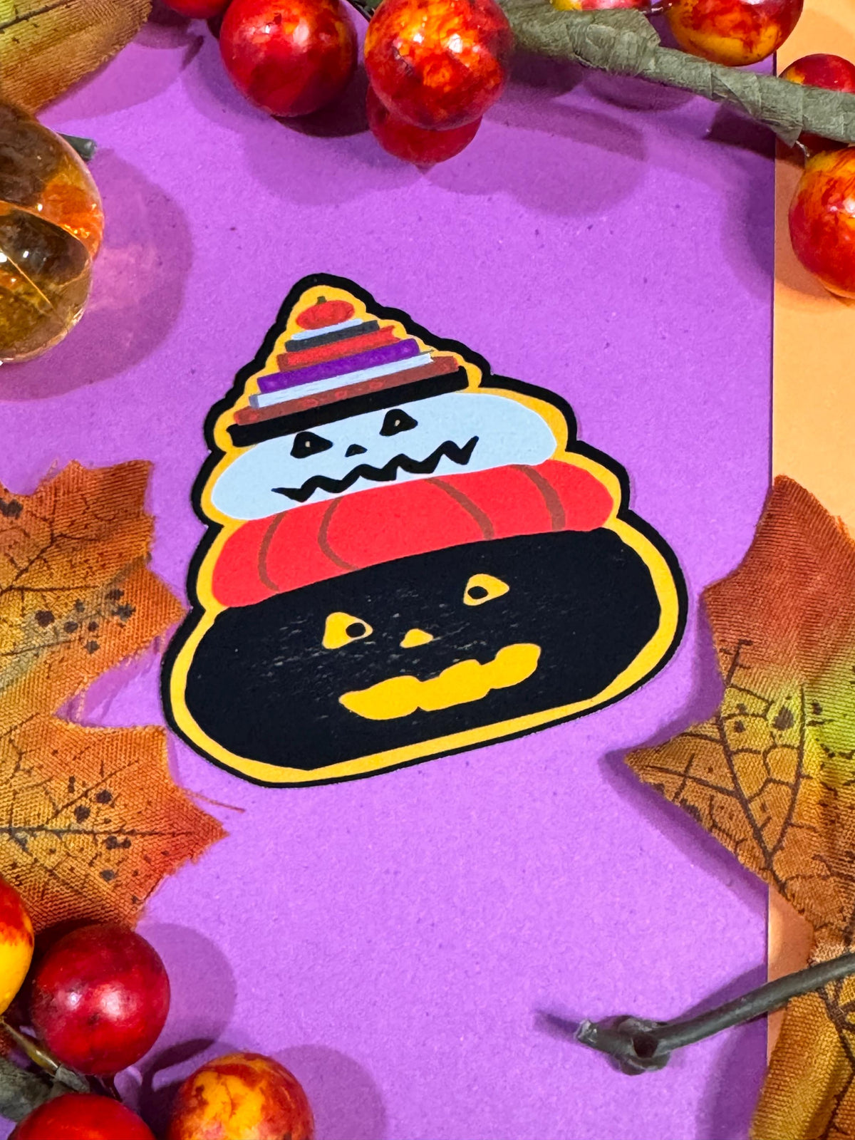 Book Lover Halloween Spooky Jack-O-Lantern Sticker