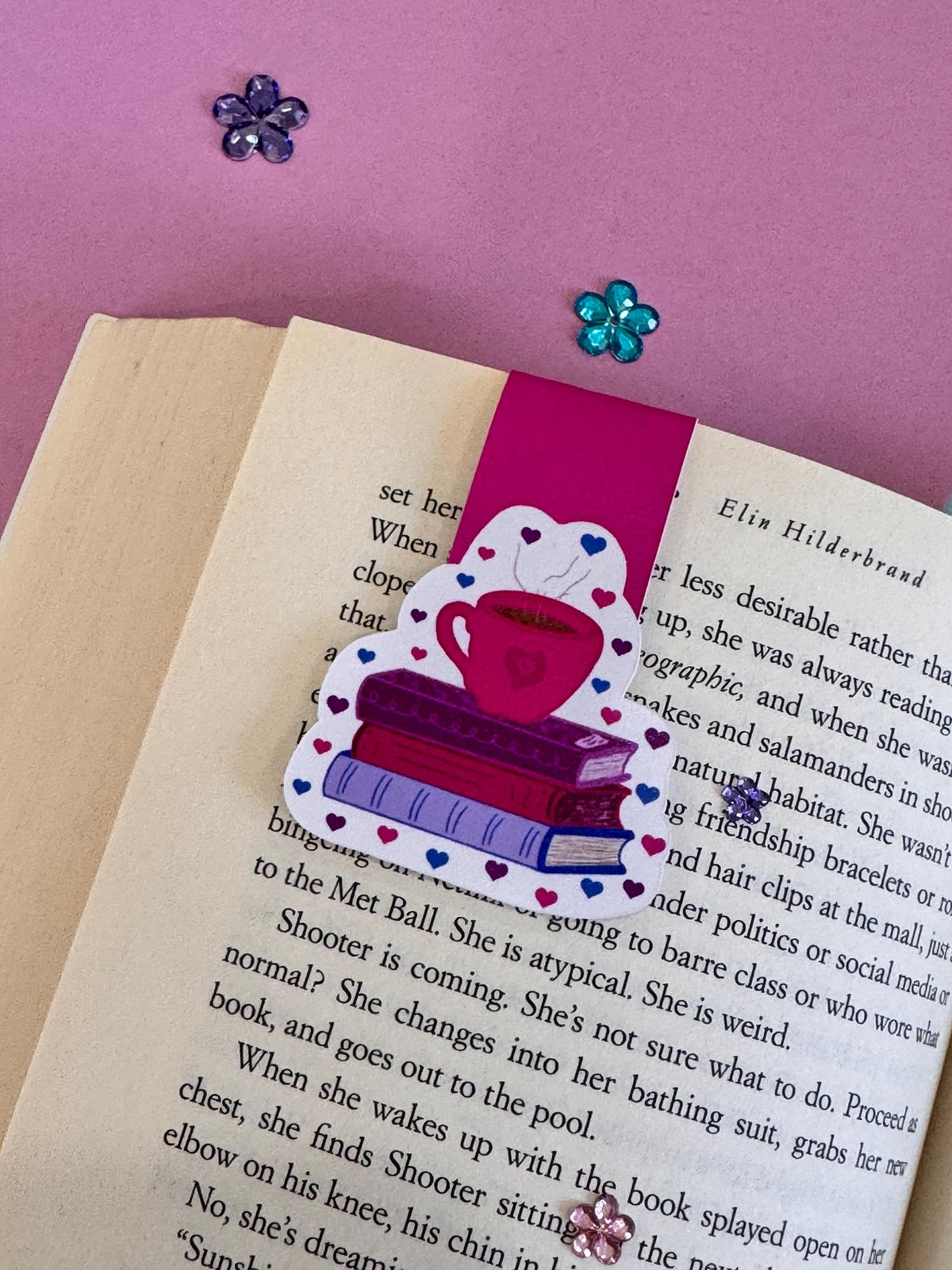 Coffee & Books Magnetic Bookmark – Gift for Readers
