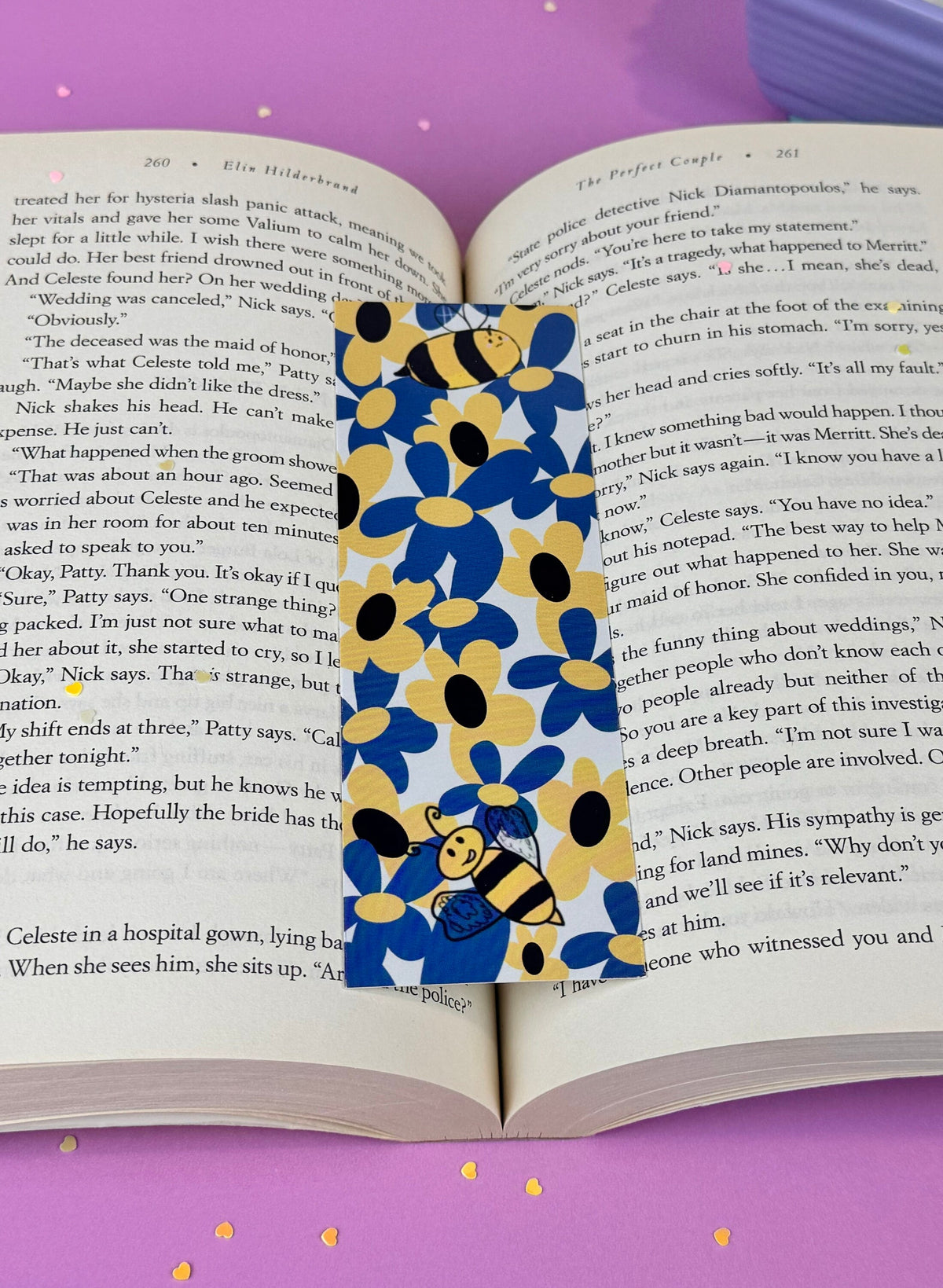 Stewart & Marley Bumblebee and Flowers Bookmark