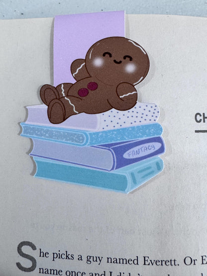 Gingerbread Man Magnetic Bookmark | Christmas Reader Gift