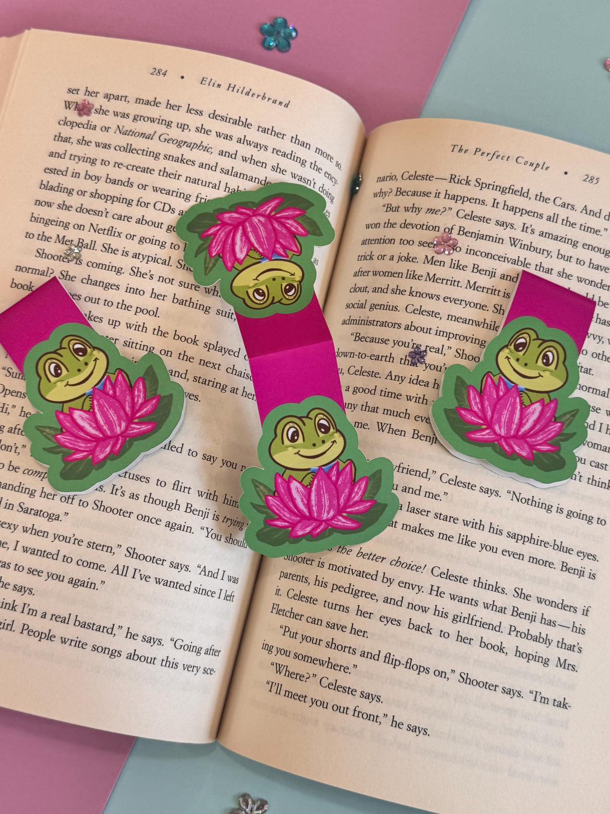 Reading Frog Magnetic Bookmark – Lily Pad Bookish Gift