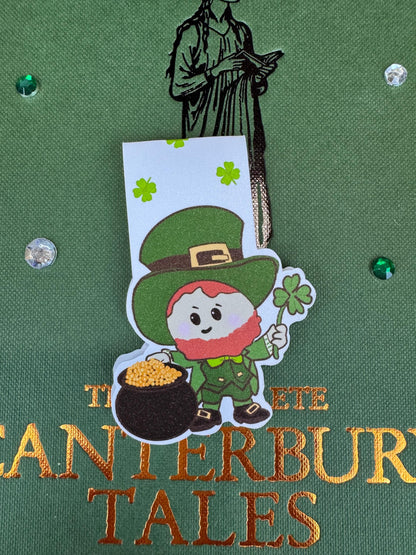 Luck Of The Irish Magnetic Bookmark - Leprechaun with his lucky pot of gold