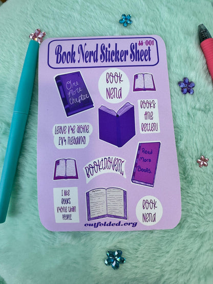 Book Lover Stickers: Pink & Purple Bookish Planner Stickers For Readers