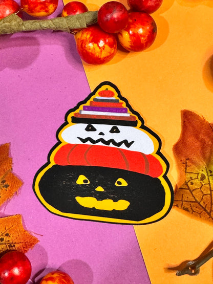 Book Lover Halloween Spooky Jack-O-Lantern Sticker