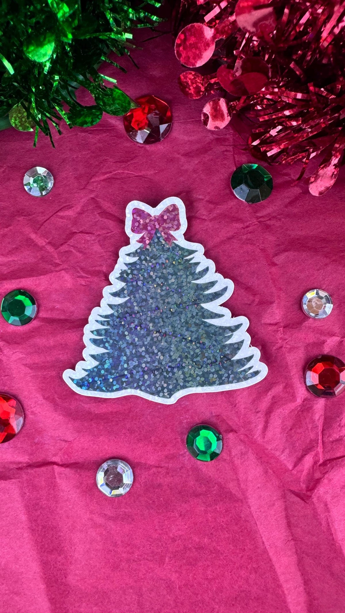 Hand Drawn Christmas Tree Sticker- Festive Holiday Planner or Phone Decor