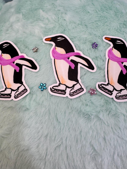 Marie the Penguin Sticker | Ice Skating Vinyl Decal