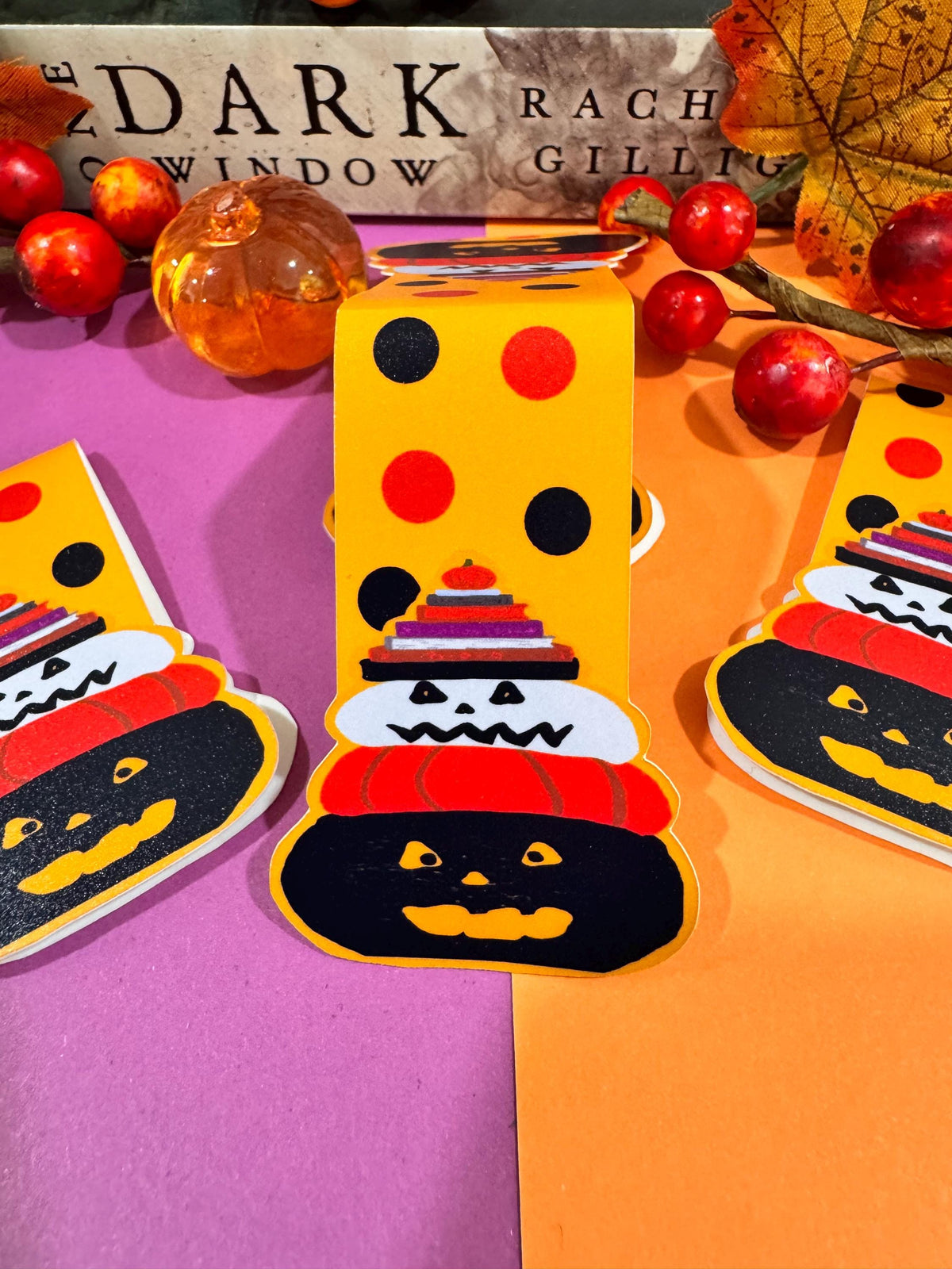 Halloween Magnetic Bookmark – Spooky Jack-o’-Lanterns
