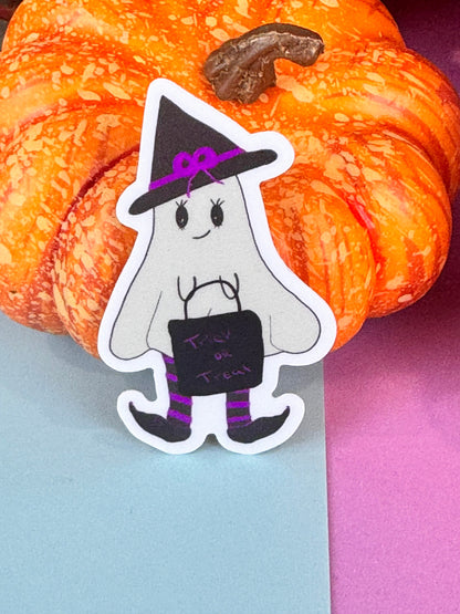 Spirit the Ghost Witch Sticker | Halloween Vinyl