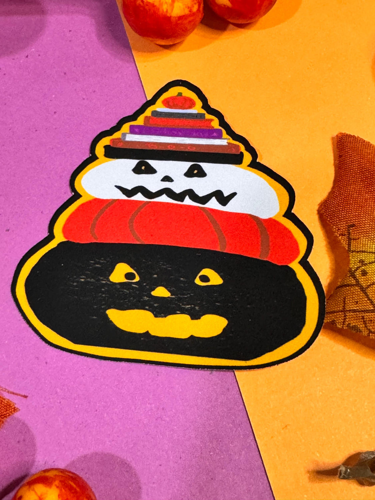 Book Lover Halloween Spooky Jack-O-Lantern Sticker