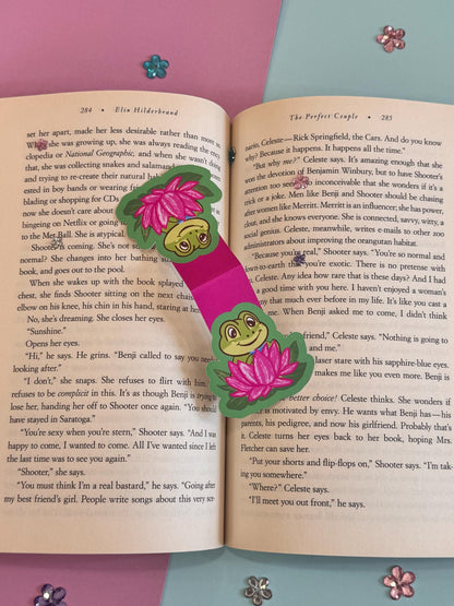 Reading Frog Magnetic Bookmark – Lily Pad Bookish Gift