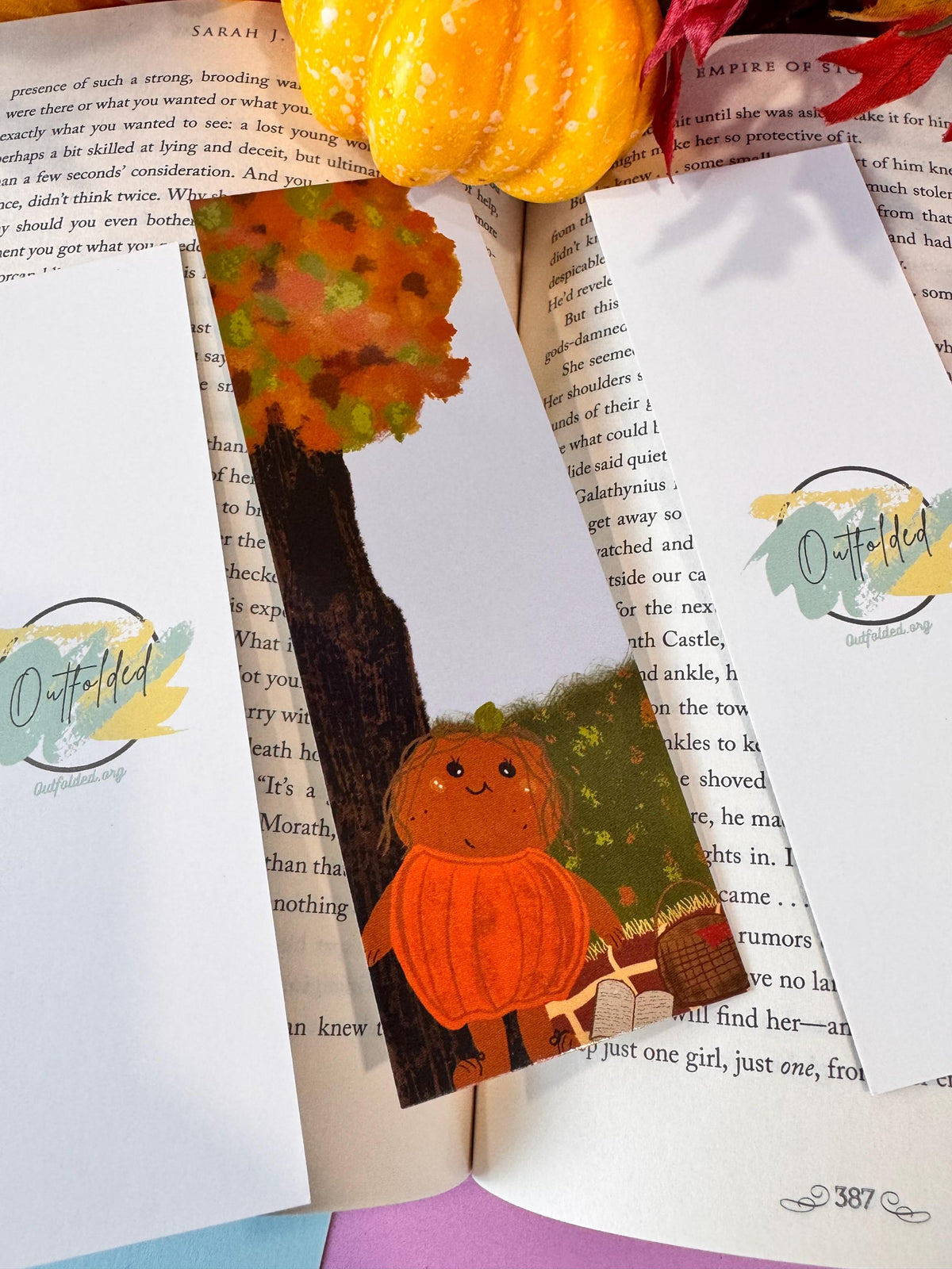 Patch the Pumpkin Fall Bookmark | Autumn Picnic