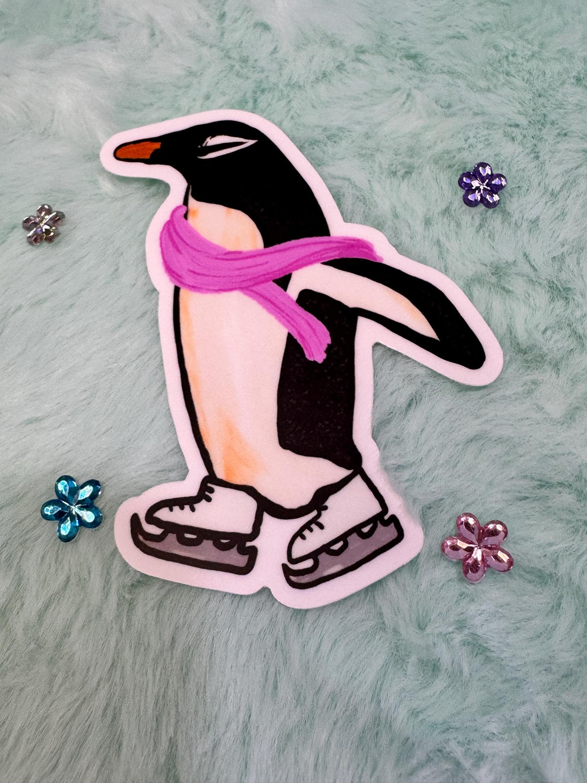 Marie the Penguin Sticker | Ice Skating Vinyl Decal