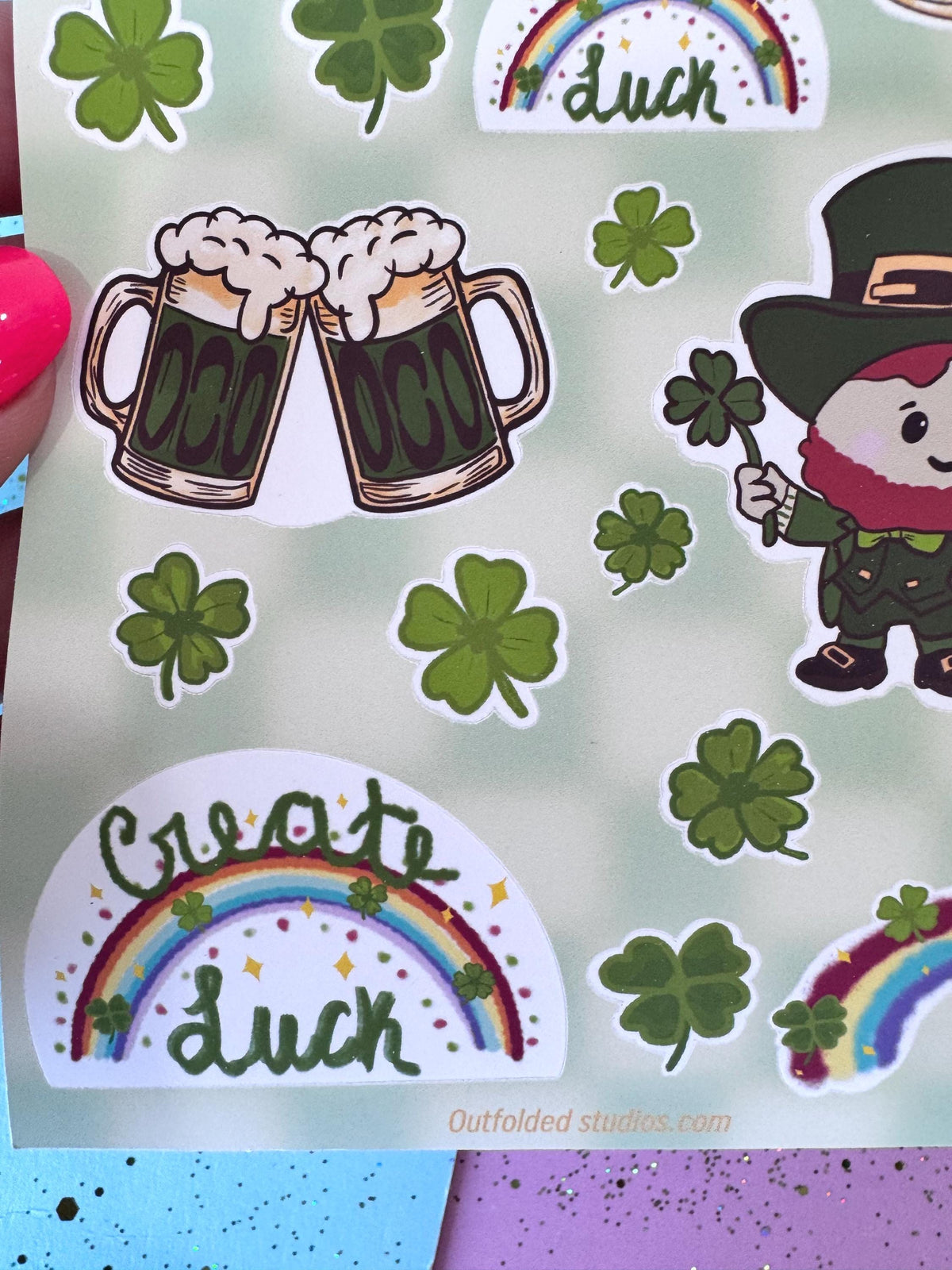 St. Patrick’s Day Sticker Sheet | 20 Lucky Planner Stickers