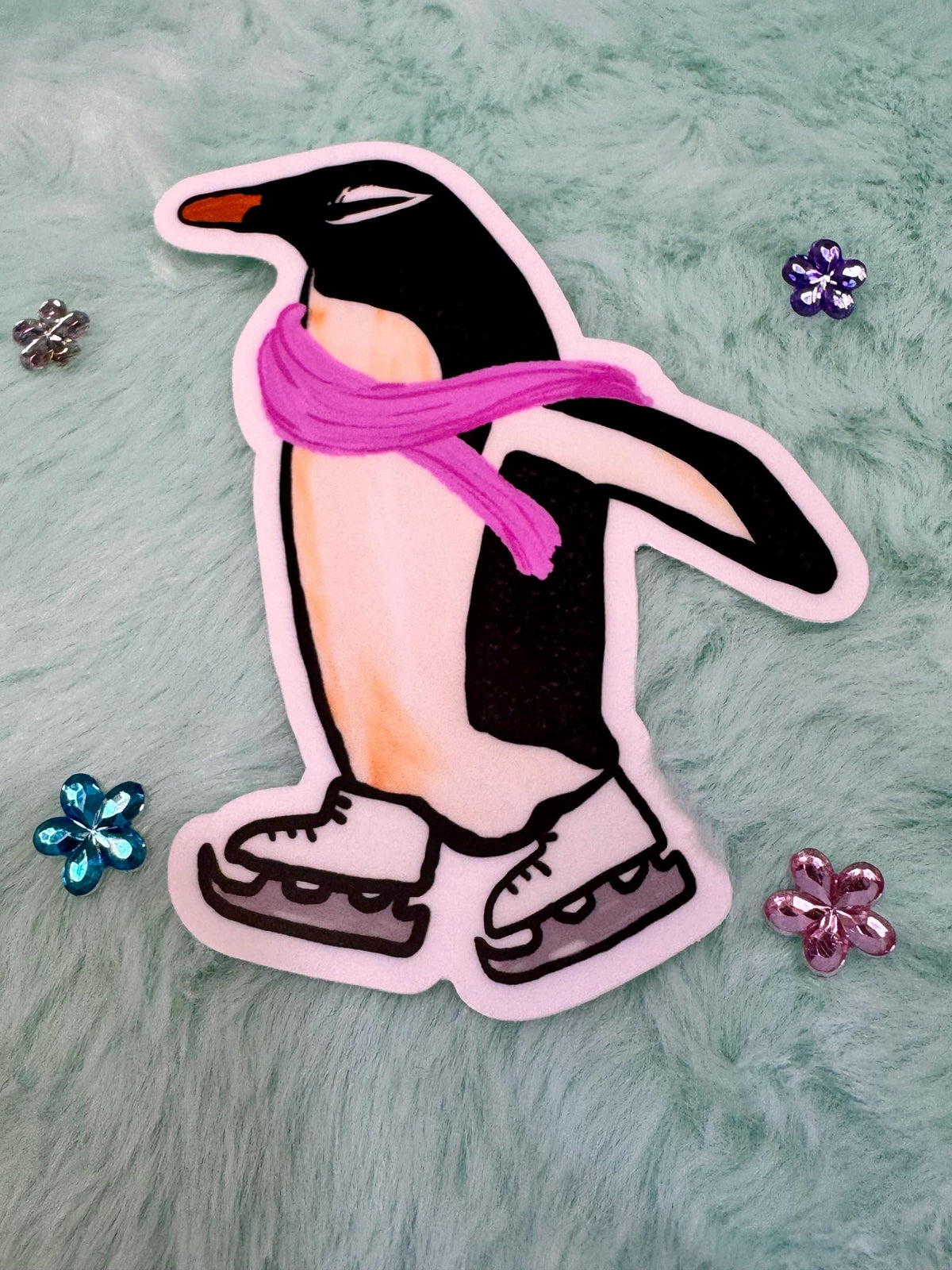 Marie the Penguin Sticker | Ice Skating Vinyl Decal
