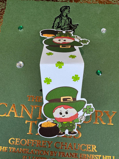 Luck Of The Irish Magnetic Bookmark - Leprechaun with his lucky pot of gold