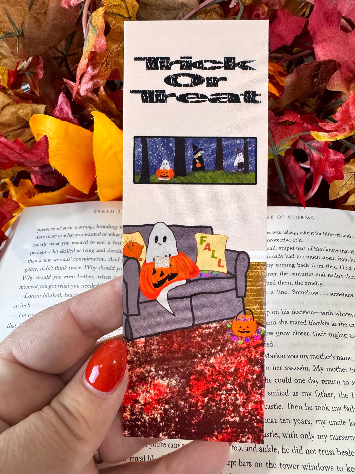 Halloween Ghost Bookmark | Barry the Ghost | Laminated 2 × 6