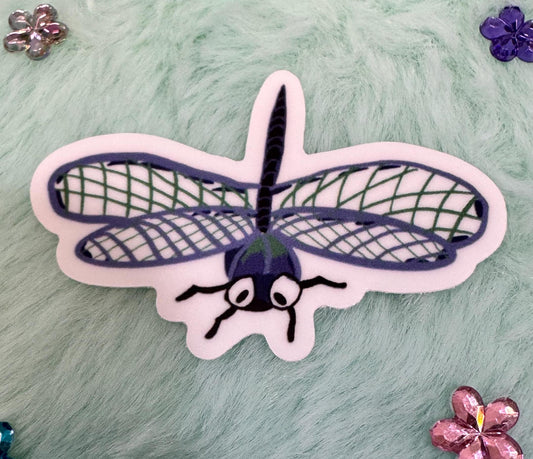 Dragonfly Vinyl Sticker | Hand Drawn Original Art | Handmade