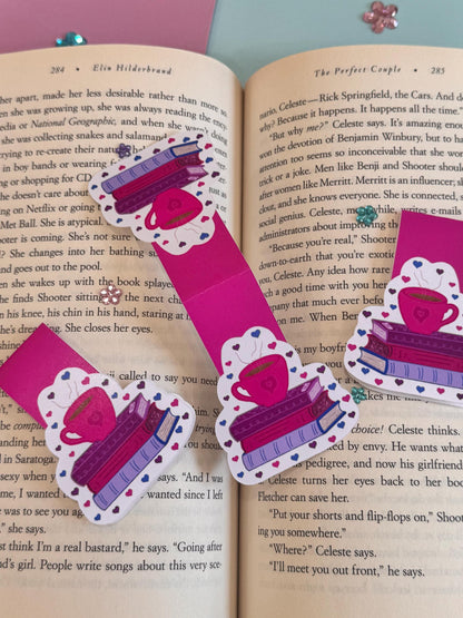 Coffee & Books Magnetic Bookmark – Gift for Readers