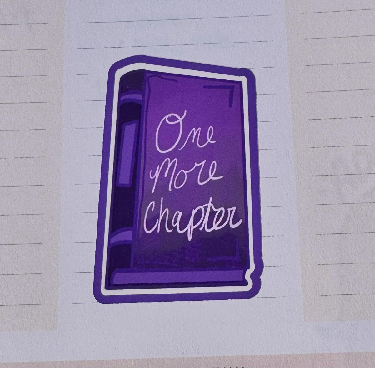 One More Chapter Vinyl Sticker | Purple Book