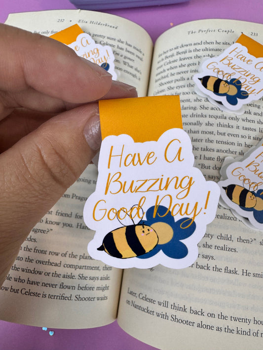 Have a Buzzing Good Day Bumblebee Magnetic Bookmark