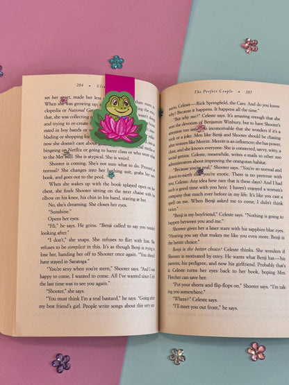 Reading Frog Magnetic Bookmark – Lily Pad Bookish Gift