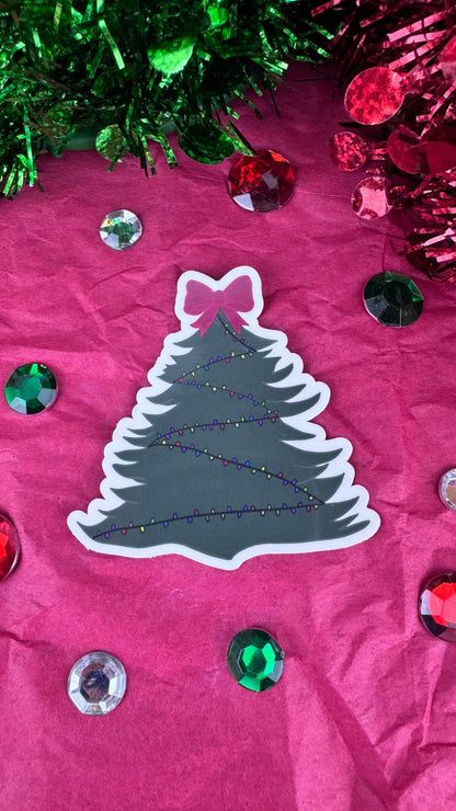 Hand Drawn Christmas Tree Sticker- Festive Holiday Planner or Phone Decor