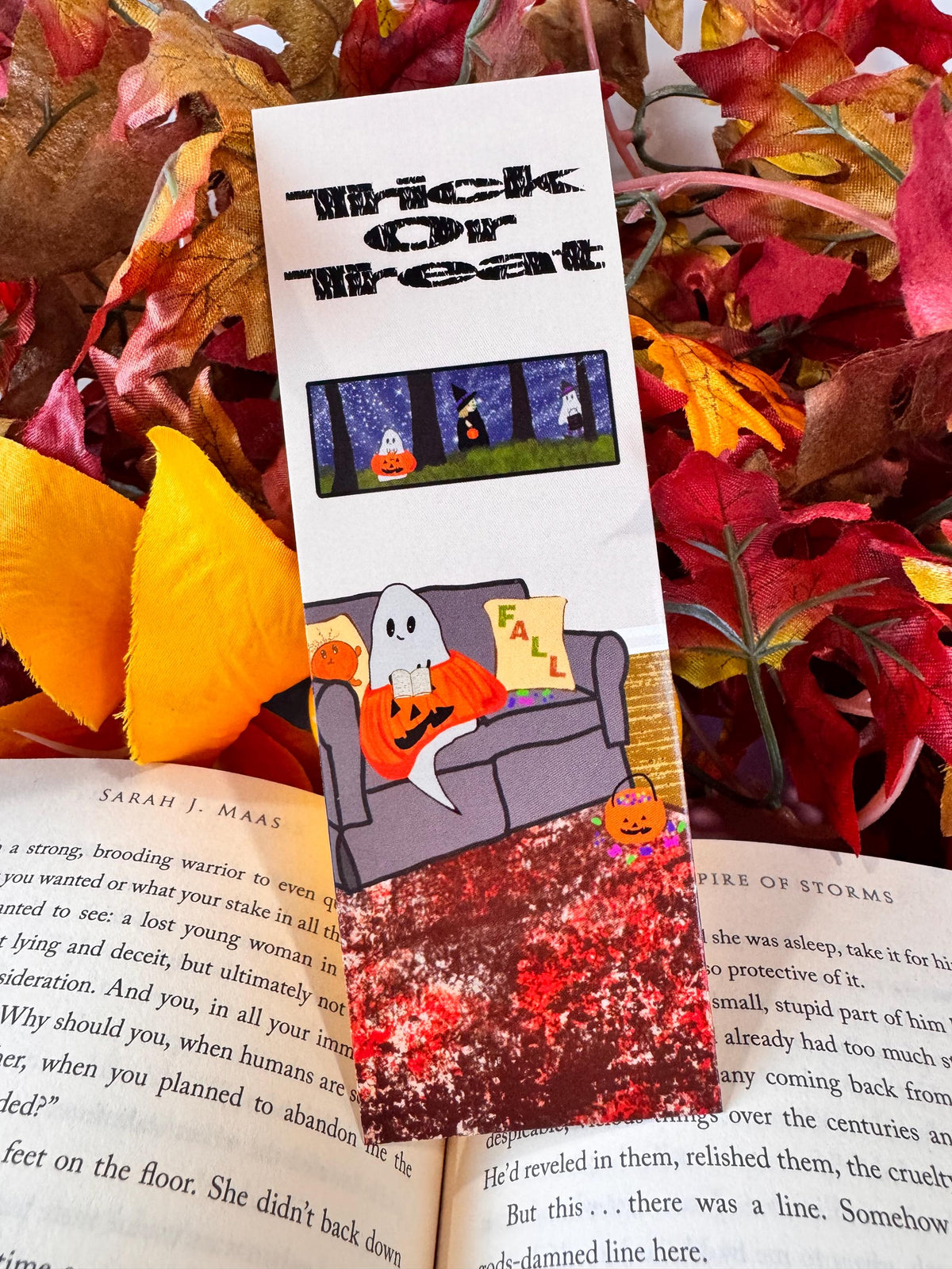 Halloween Ghost Bookmark | Barry the Ghost | Laminated 2 × 6