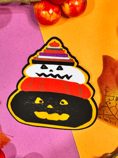 Book Lover Halloween Spooky Jack-O-Lantern Sticker