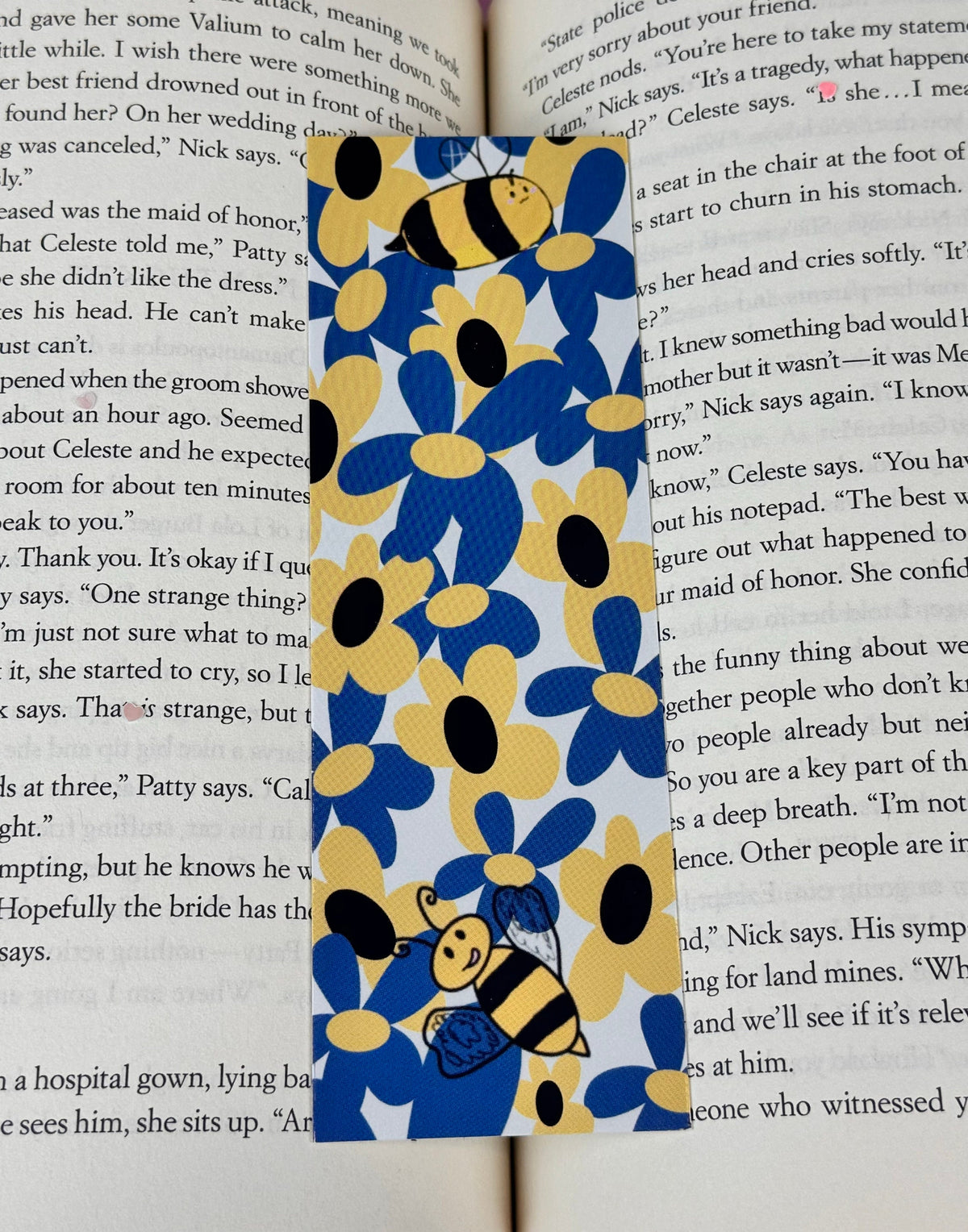 Stewart & Marley Bumblebee and Flowers Bookmark