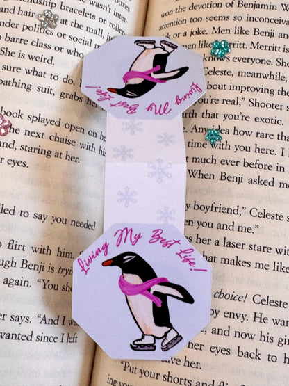 Living My Best Life Penguin Magnetic Bookmark