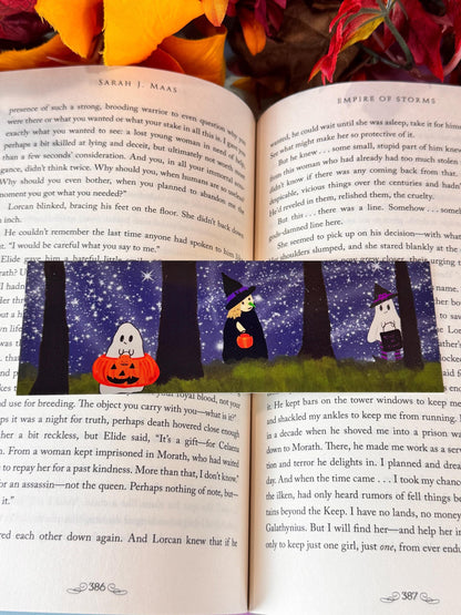 Halloween Bookmark | Trick-or-Treaters | Laminated 2 × 6