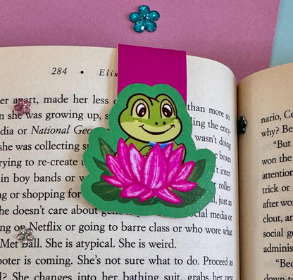 Reading Frog Magnetic Bookmark – Lily Pad Bookish Gift