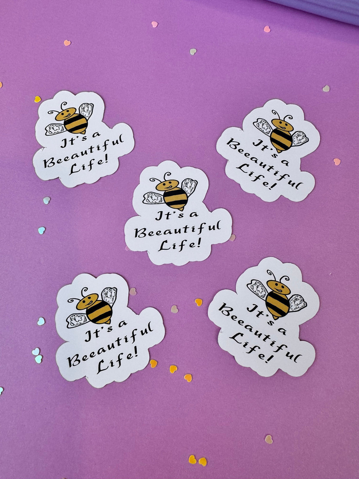 It’s a Beeautiful Life! Bumblebee Sticker | Matte