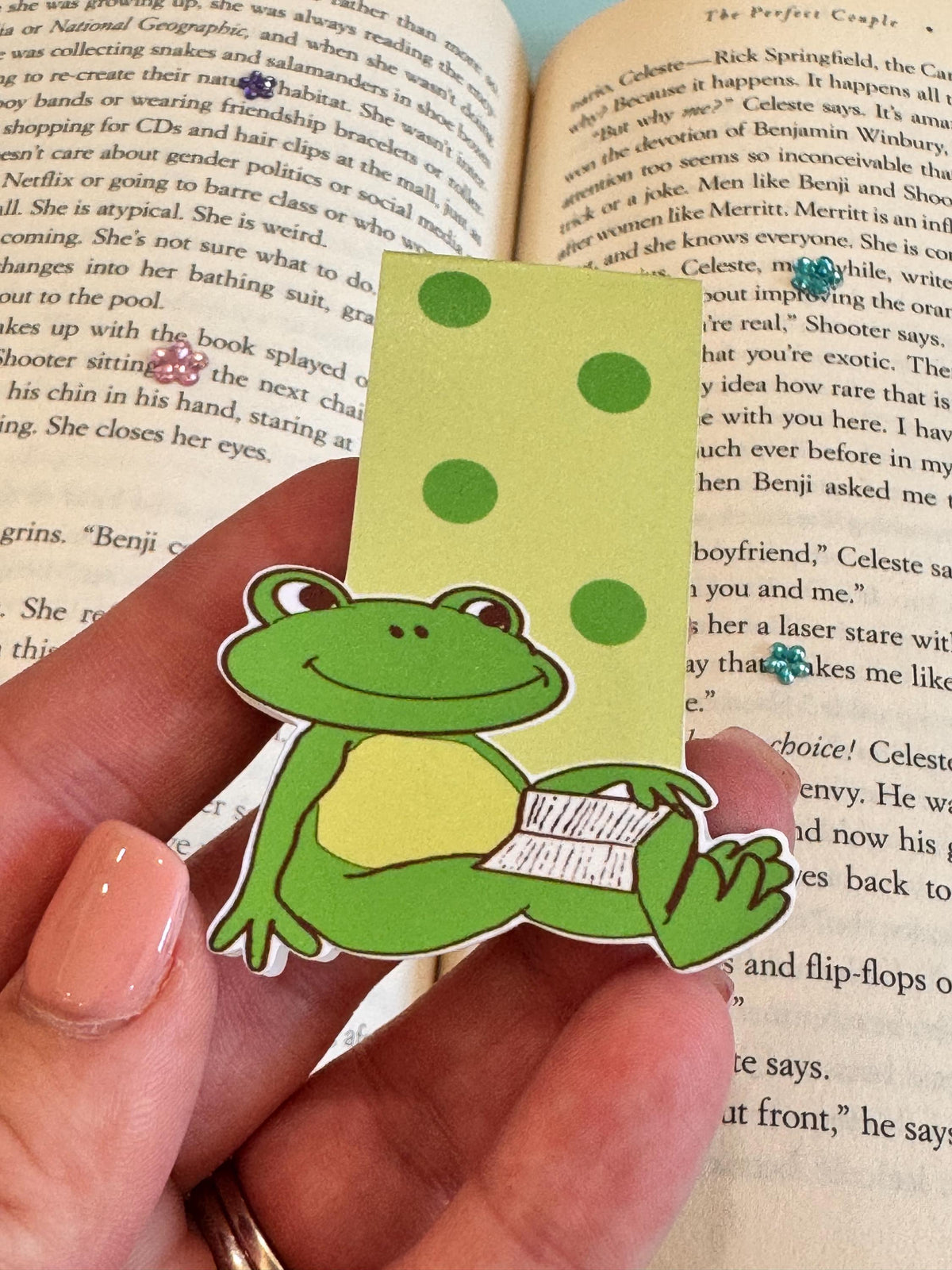 Mr. Downtime Reading Frog Magnetic Bookmark