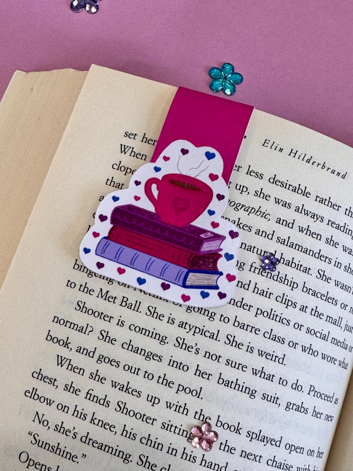 Coffee & Books Magnetic Bookmark – Gift for Readers