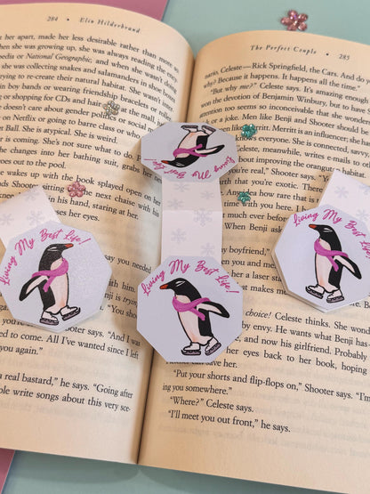 Living My Best Life Penguin Magnetic Bookmark