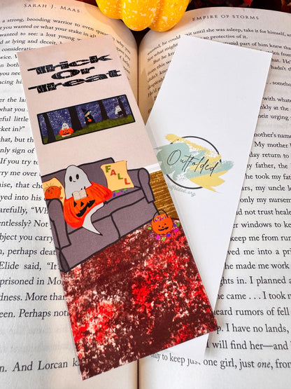 Halloween Ghost Bookmark | Barry the Ghost | Laminated 2 × 6