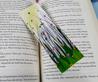Bumblebee & Wildflower Meadow Laminated Bookmark