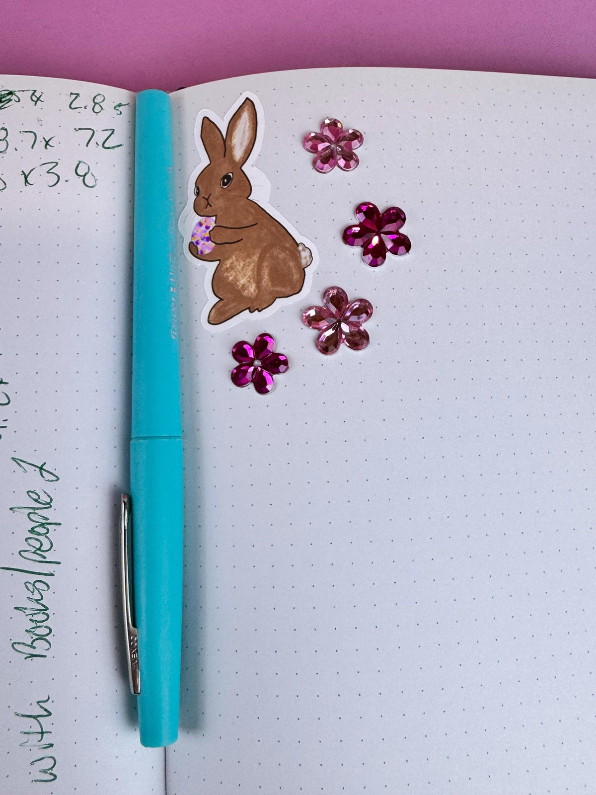 Easter Sticker, Bunny Rabbit, Spring Die Cut For Planners and Agendas