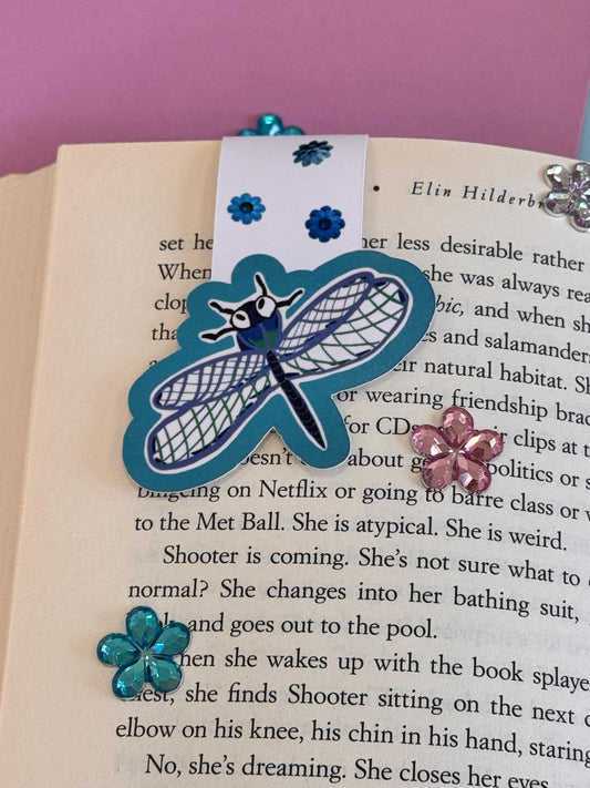 Dragonfly Magnetic Bookmark | Handmade Book Lover Gift