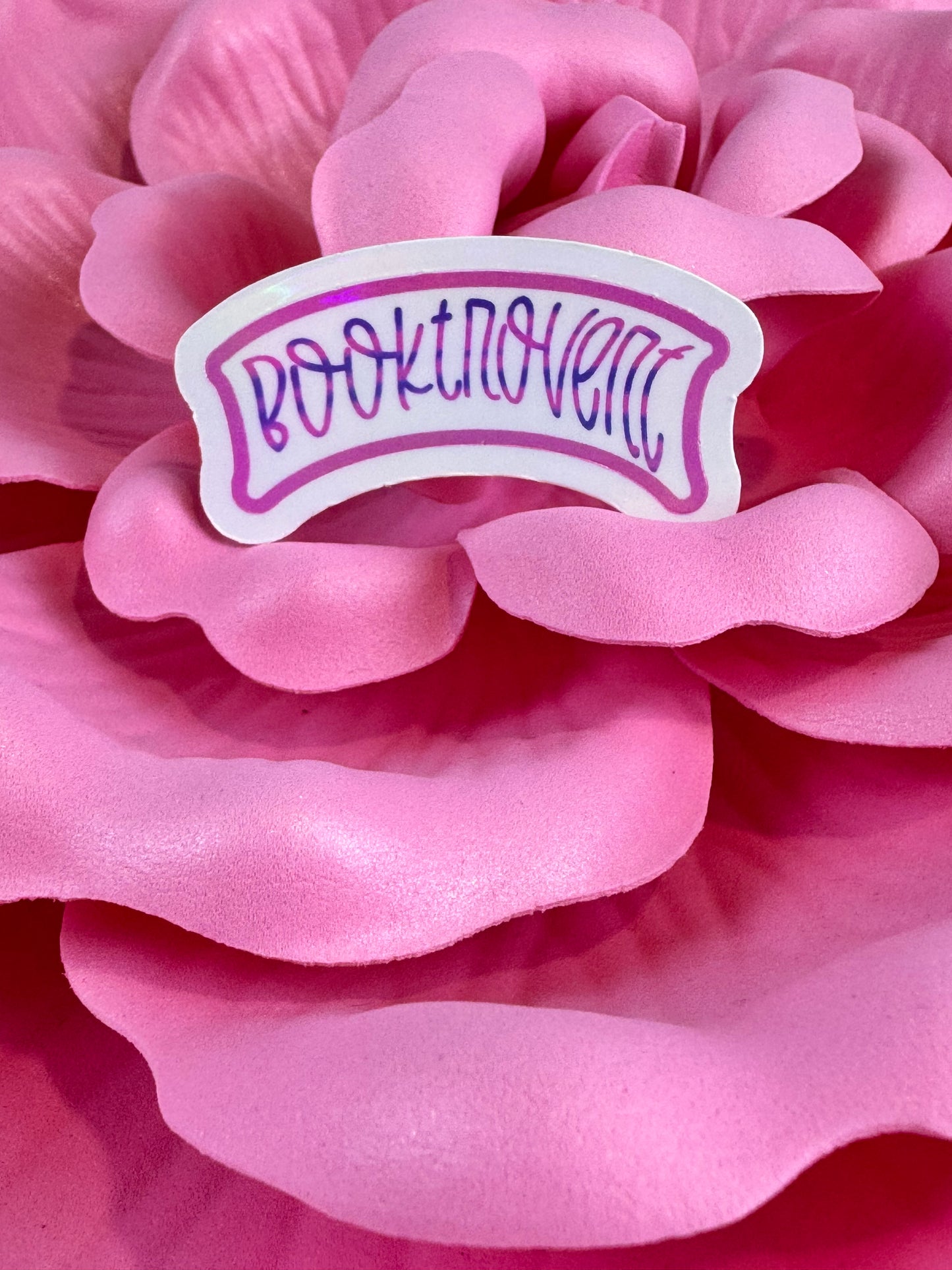 Booktrovert Bookish Vinyl Sticker, Matte or Rainbow Holographic, Easy Peel Die Cut Sticker, For Readers, Book Lovers