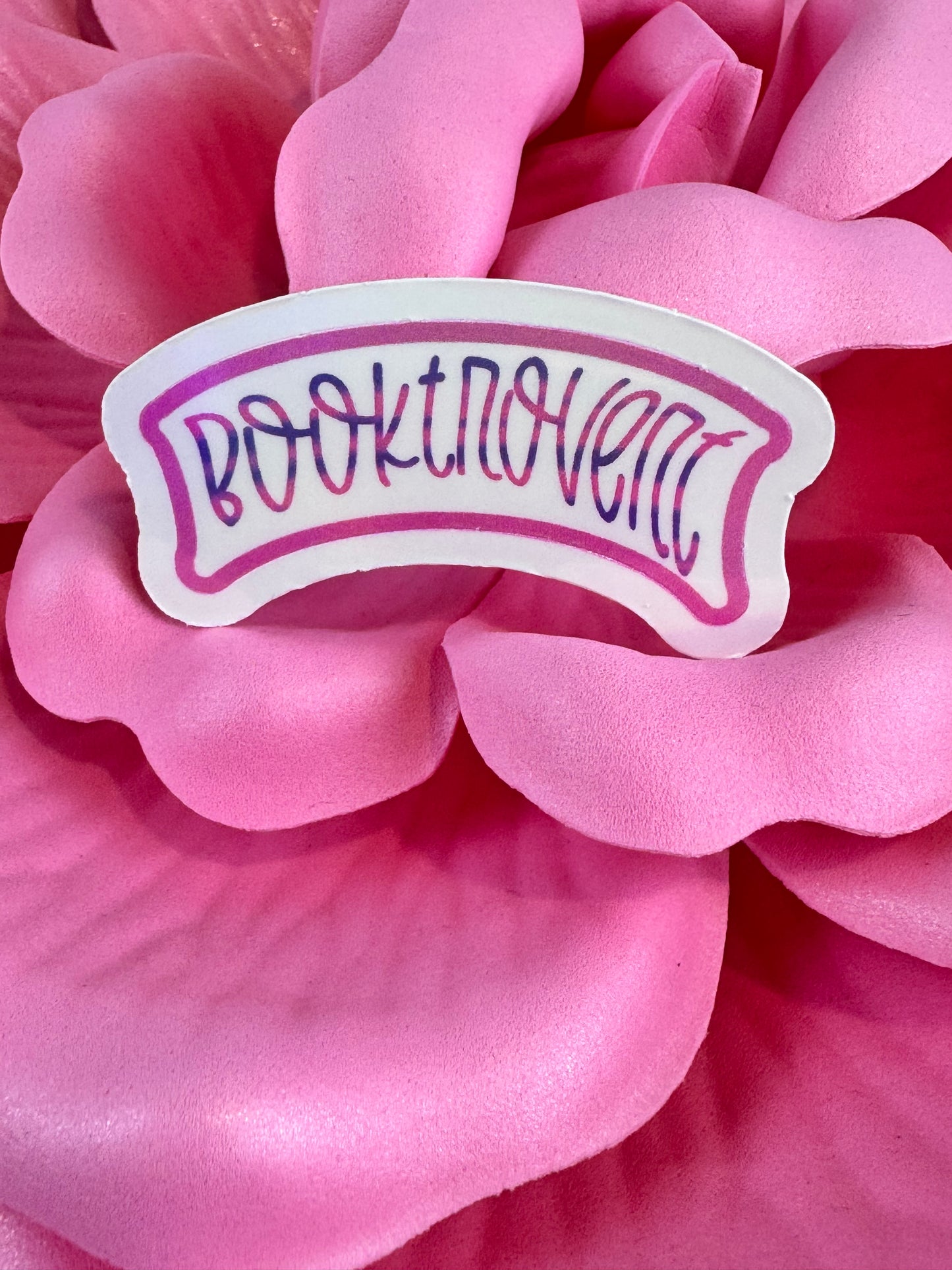 Booktrovert Bookish Vinyl Sticker, Matte or Rainbow Holographic, Easy Peel Die Cut Sticker, For Readers, Book Lovers