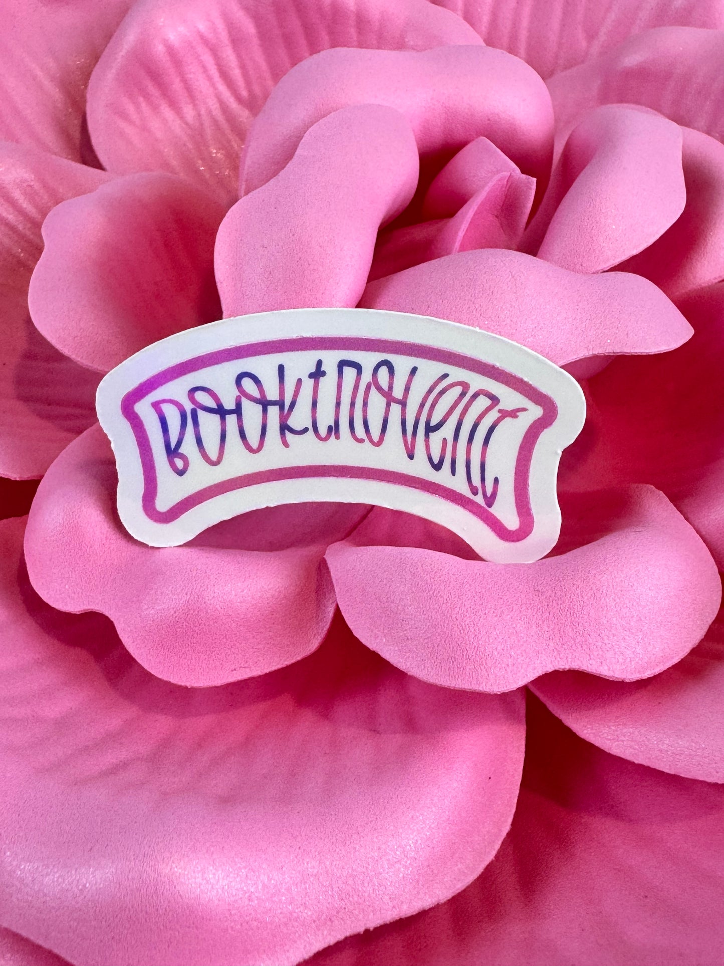 Booktrovert Bookish Vinyl Sticker, Matte or Rainbow Holographic, Easy Peel Die Cut Sticker, For Readers, Book Lovers