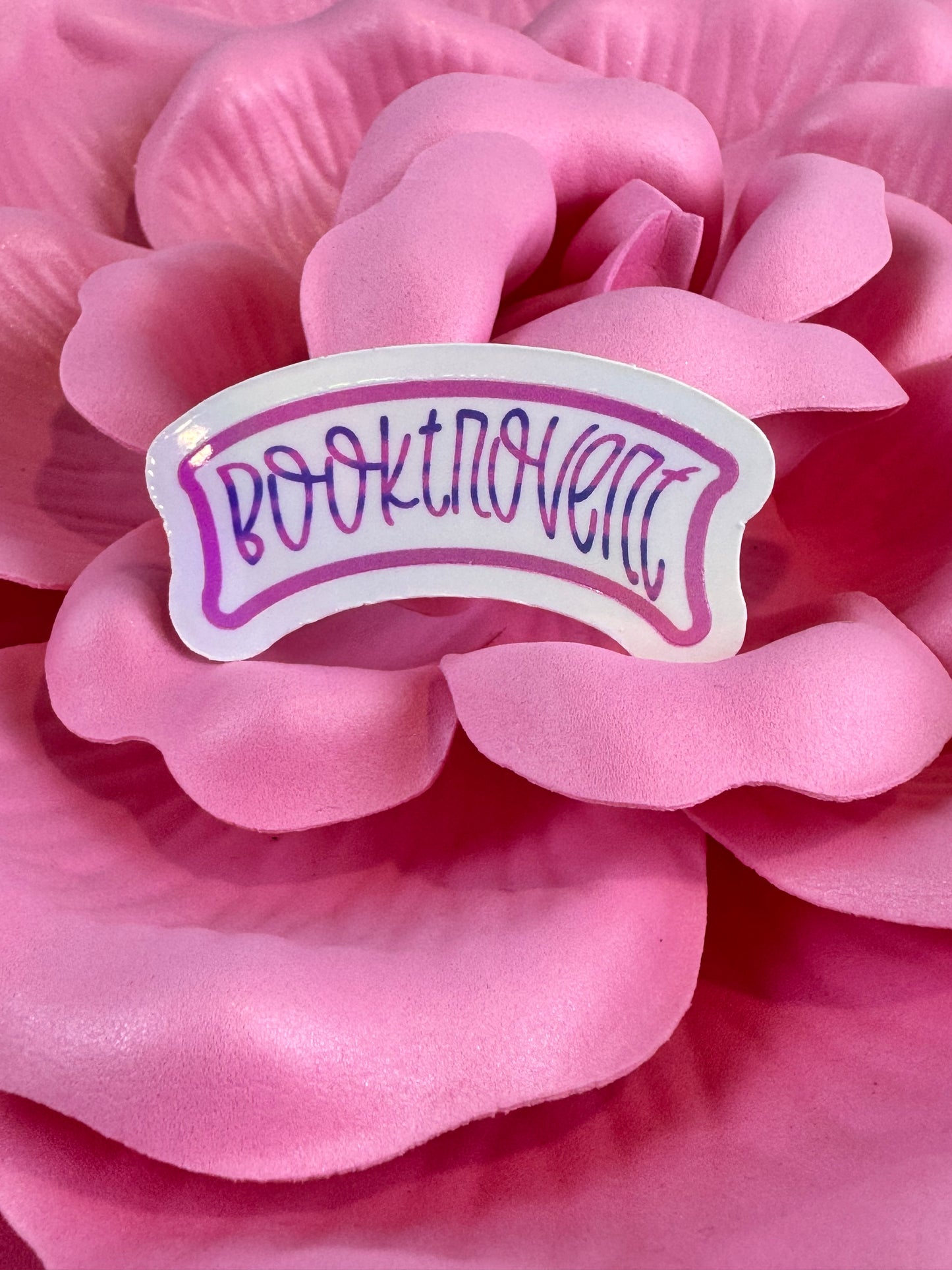 Booktrovert Bookish Vinyl Sticker, Matte or Rainbow Holographic, Easy Peel Die Cut Sticker, For Readers, Book Lovers