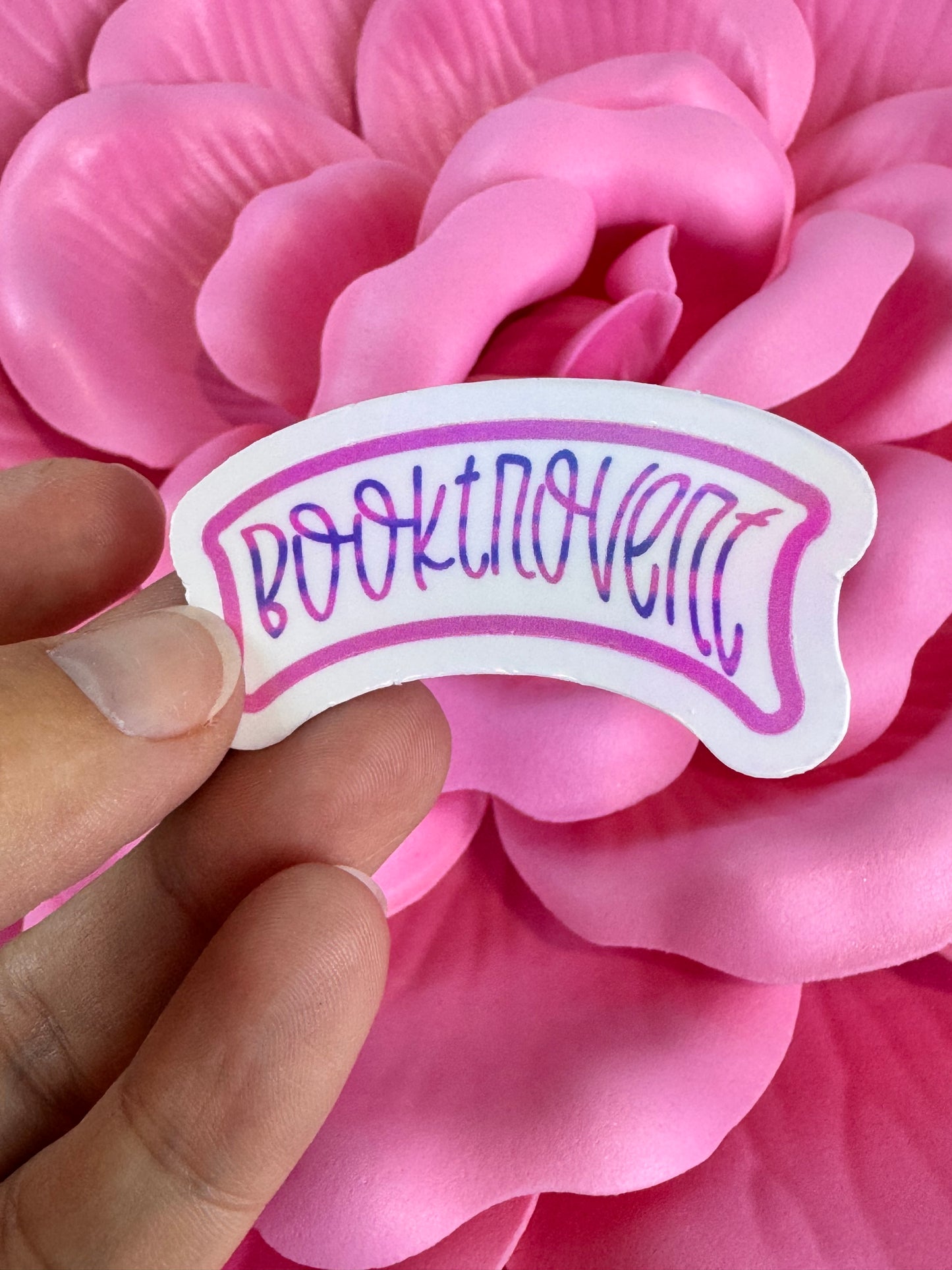 Booktrovert Bookish Vinyl Sticker, Matte or Rainbow Holographic, Easy Peel Die Cut Sticker, For Readers, Book Lovers