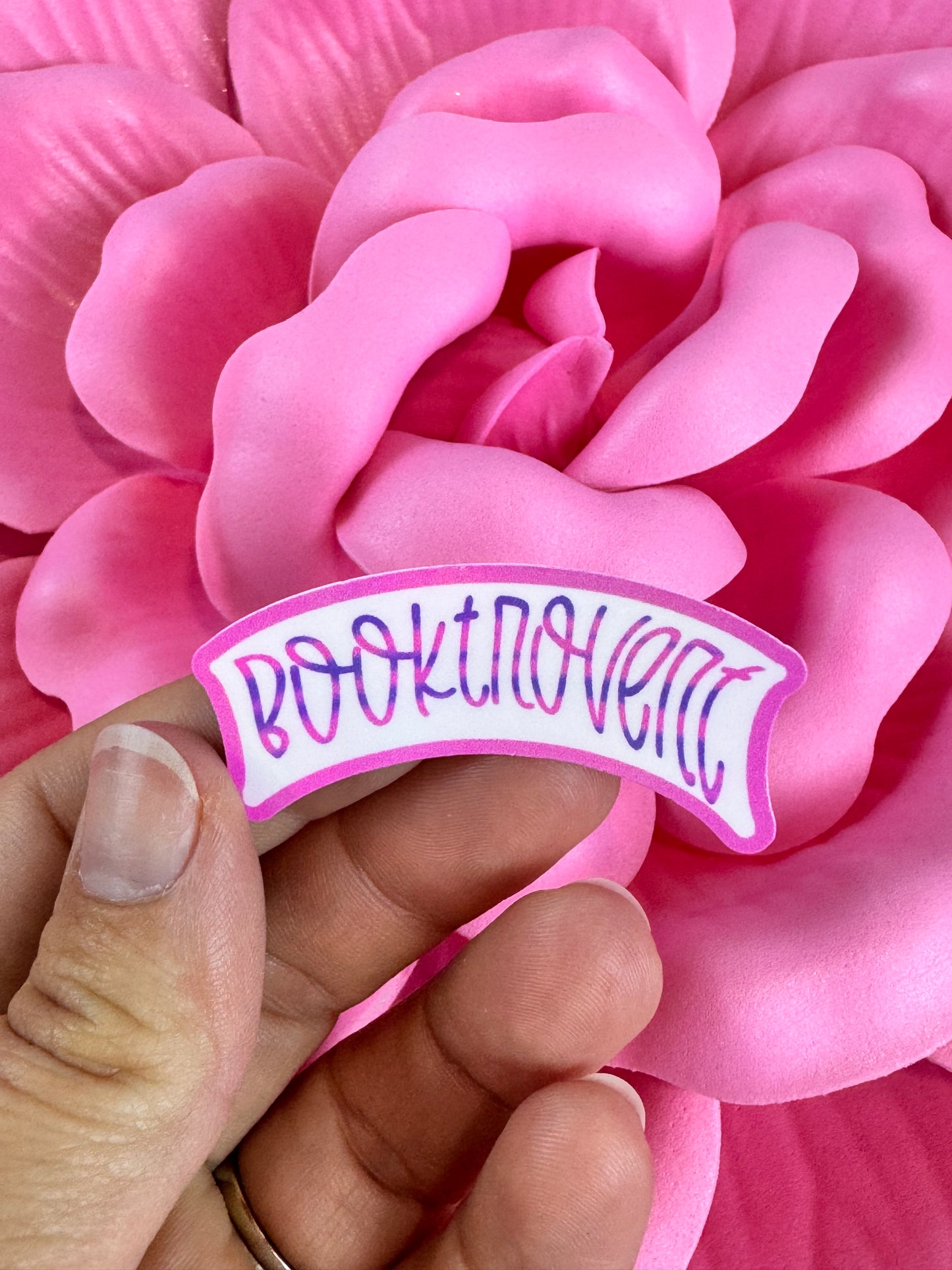 Booktrovert Bookish Vinyl Sticker, Matte or Rainbow Holographic, Easy Peel Die Cut Sticker, For Readers, Book Lovers