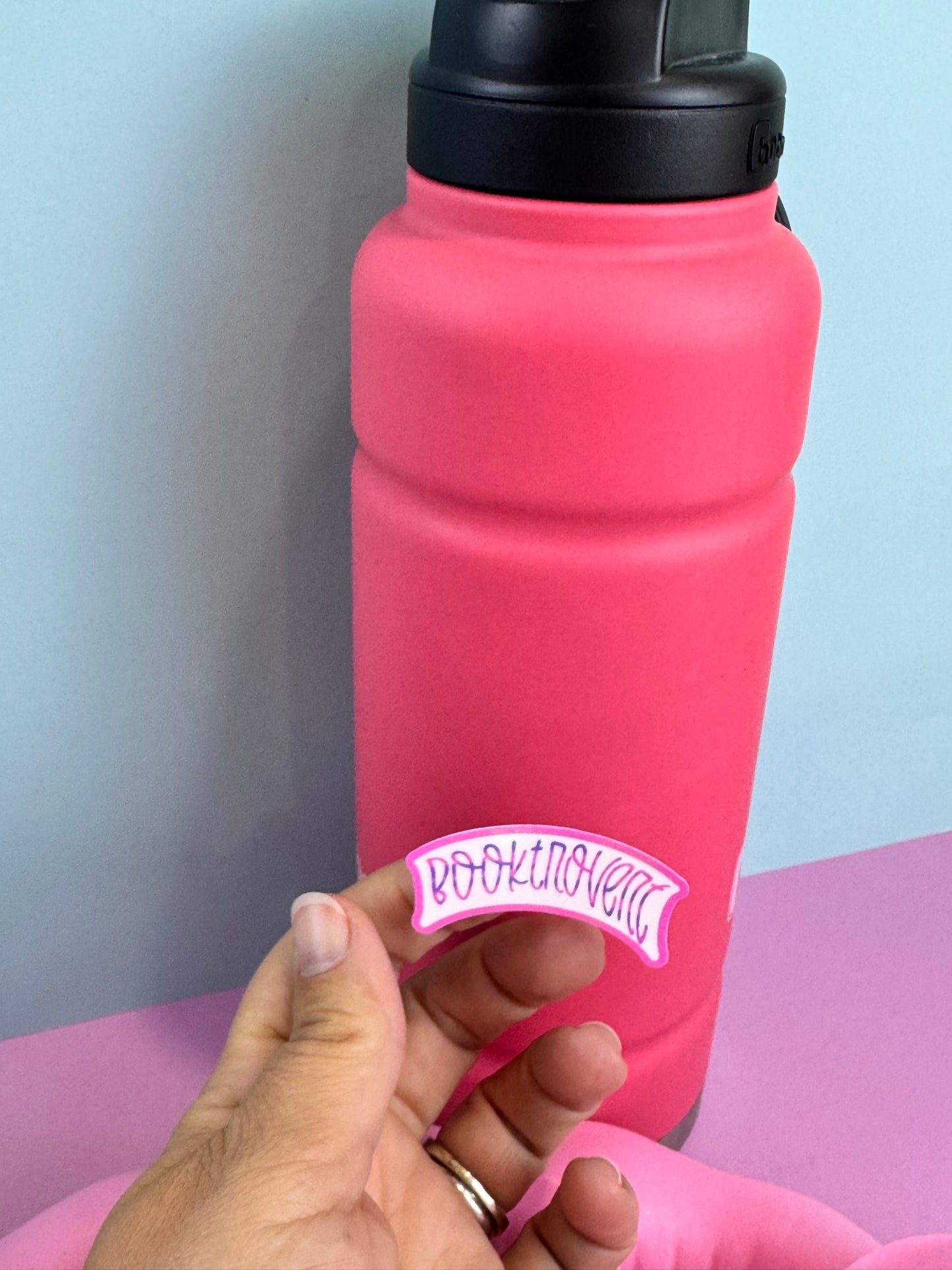 Booktrovert Bookish Vinyl Sticker, Matte or Rainbow Holographic, Easy Peel Die Cut Sticker, For Readers, Book Lovers