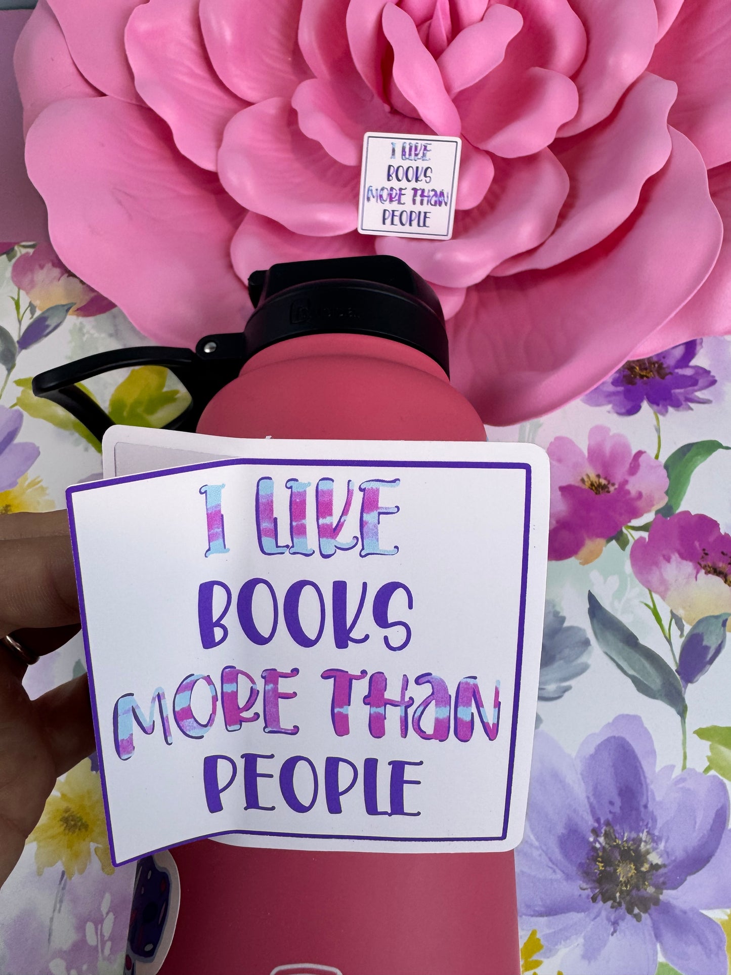 Funny Book Sticker, I Like Books More Than People, Bookish Stickers, Decor For Journals Agendas and Water Bottles