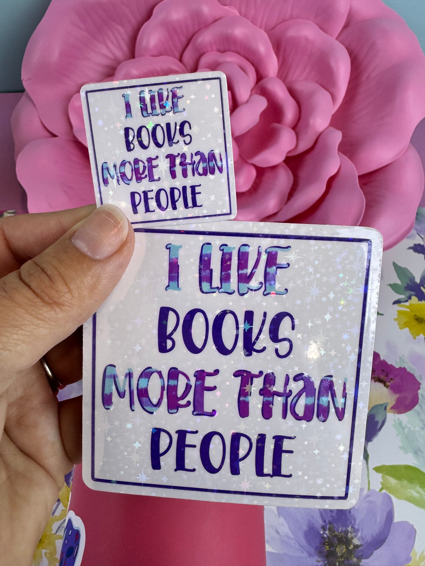 Funny Book Sticker, I Like Books More Than People, Bookish Stickers, Decor For Journals Agendas and Water Bottles